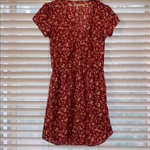 Red floral dress